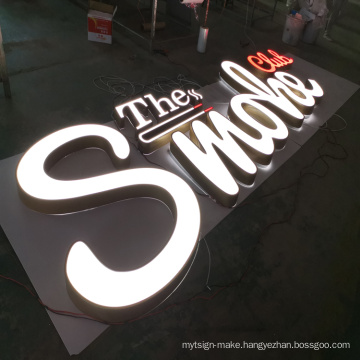 Stainless steel 3d led letter sign customize decorative logo electronic signs
